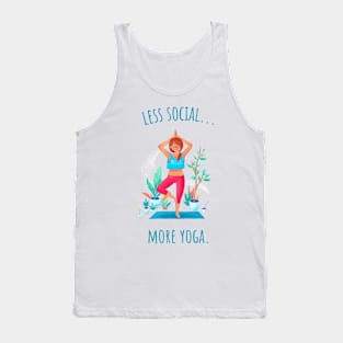 Less Social More Yoga - Illustrated Tank Top